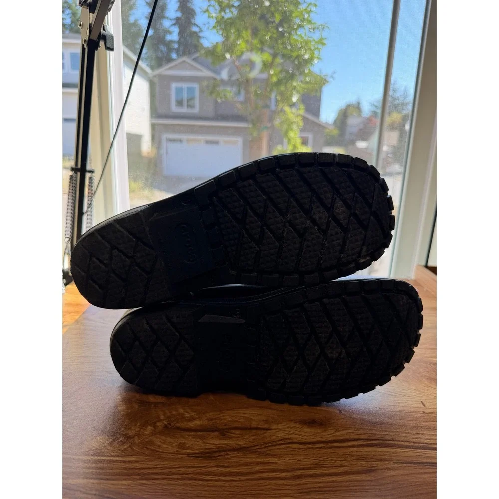 Crocs Alcast Black Waterproof Pull On Rain Boots Men's Size 9